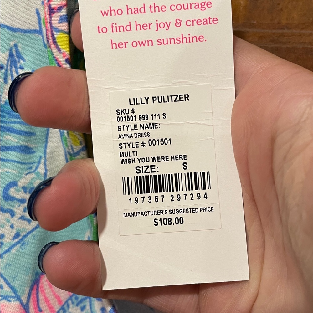 Lilly Pulitzer Amina swing dress “Wish You Were Here” - Picture 2 of 9